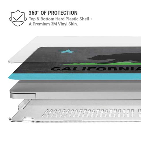 California Neon Republic MacBook Air 13in M1 (2021) Case plus Skin