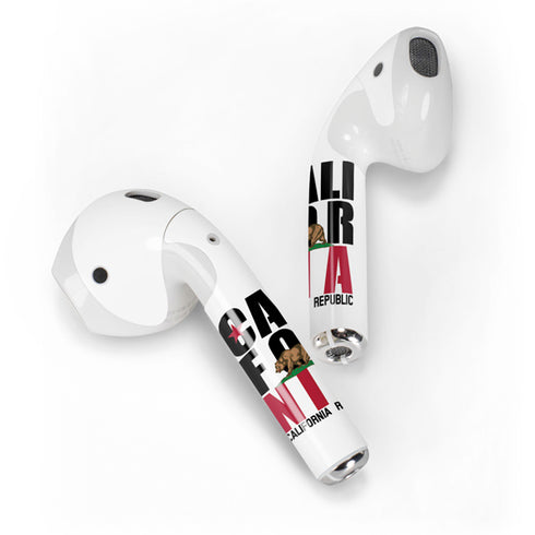 California White Block Apple AirPods 2 Skin