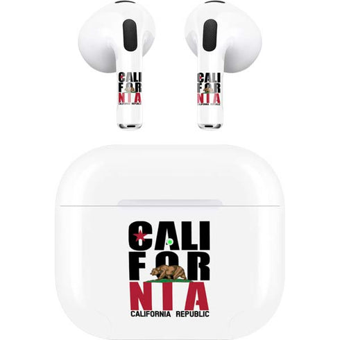 California White Block Apple AirPods (3rd Gen 2021) Skin