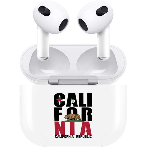 California White Block Apple AirPods (3rd Gen 2021) Skin