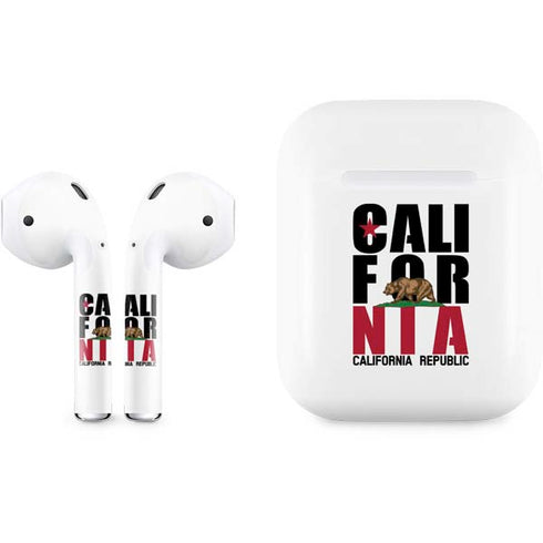 California White Block Apple AirPods Skin