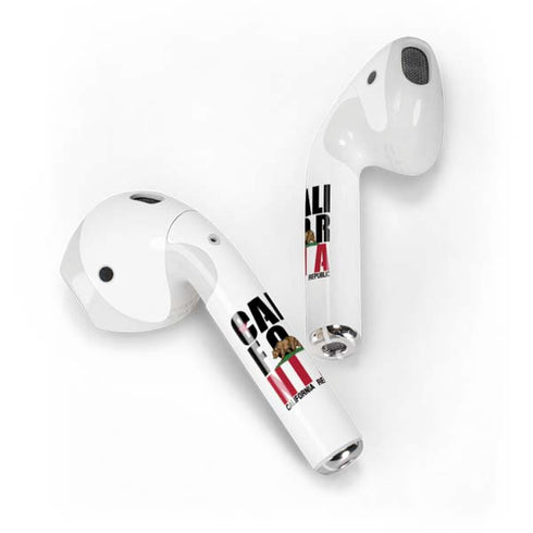 California White Block Apple AirPods Skin