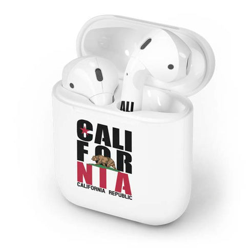 California White Block Apple AirPods Skin