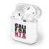 California White Block Apple AirPods Skin