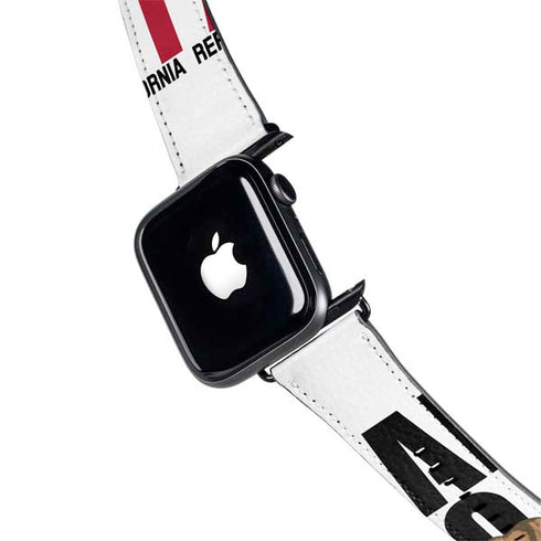 California White Block Apple Watch Band 42-44mm