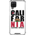 California White Block Galaxy A12 Clear Case