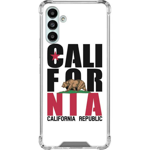 California White Block Galaxy A13 5G Clear Case