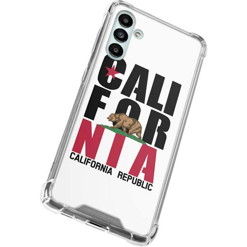 California White Block Galaxy A13 5G Clear Case