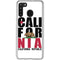 California White Block Galaxy A21 Clear Case
