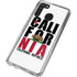 California White Block Galaxy A21 Clear Case