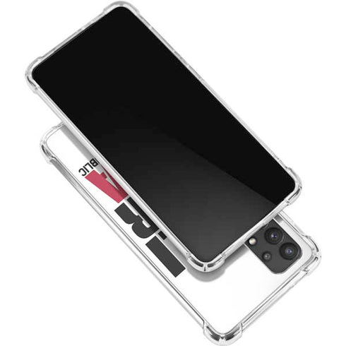California White Block Galaxy A32 5G Clear Case