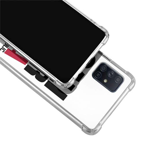 California White Block Galaxy A51 5G Clear Case