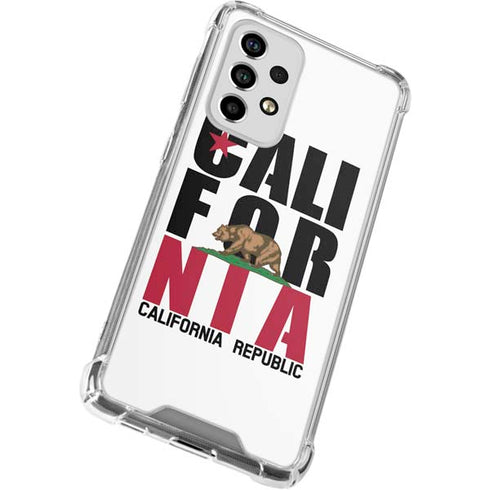 California White Block Galaxy A53 5G Clear Case