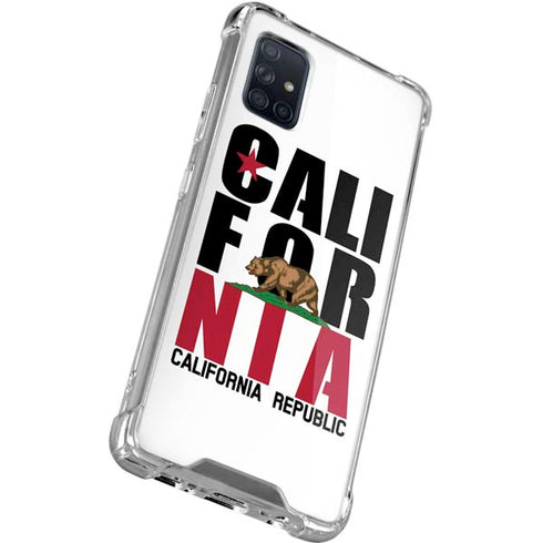 California White Block Galaxy A71 5G Clear Case