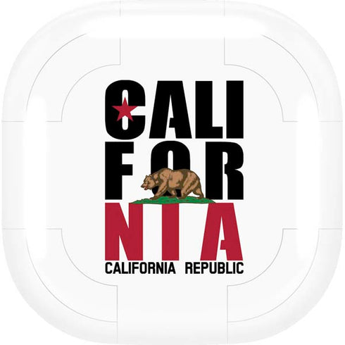 California White Block Galaxy Buds Live Skin