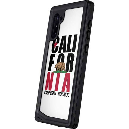 California White Block Galaxy Note 10 Waterproof Case