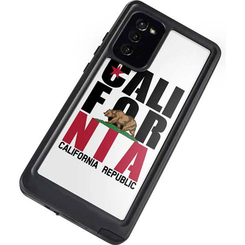 California White Block Galaxy Note20 5G Waterproof Case