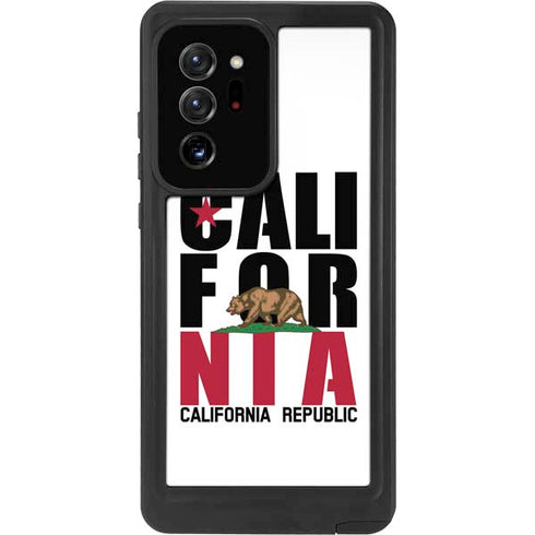 California White Block Galaxy Note20 Ultra 5G Waterproof Case