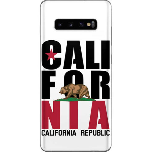 California White Block Galaxy S10 Plus Skin