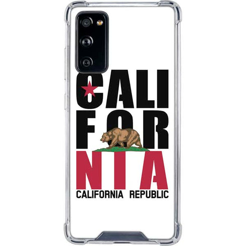 California White Block Galaxy S20 FE Clear Case