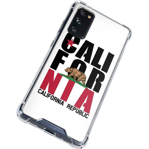California White Block Galaxy S20 FE Clear Case
