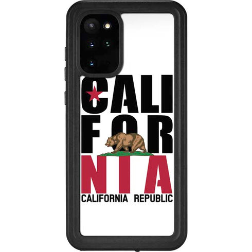 California White Block Galaxy S20 Plus Waterproof Case