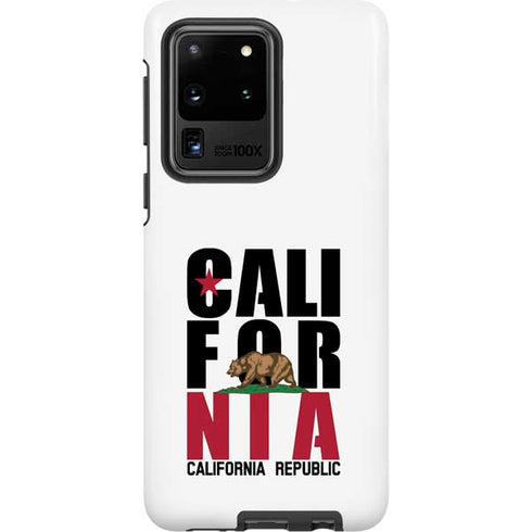 California White Block Galaxy S20 Ultra 5G Pro Case