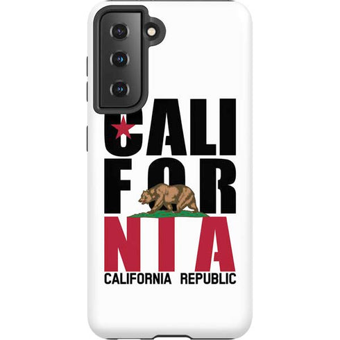California White Block Galaxy S21 5G Pro Case