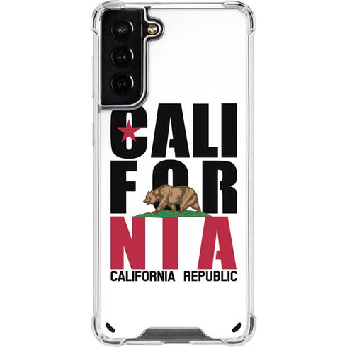 California White Block Galaxy S21 Plus 5G Clear Case