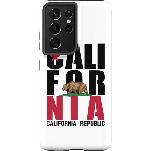 California White Block Galaxy S21 Ultra 5G Pro Case
