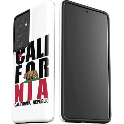 California White Block Galaxy S21 Ultra 5G Pro Case