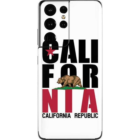 California White Block Galaxy S21 Ultra 5G Skin