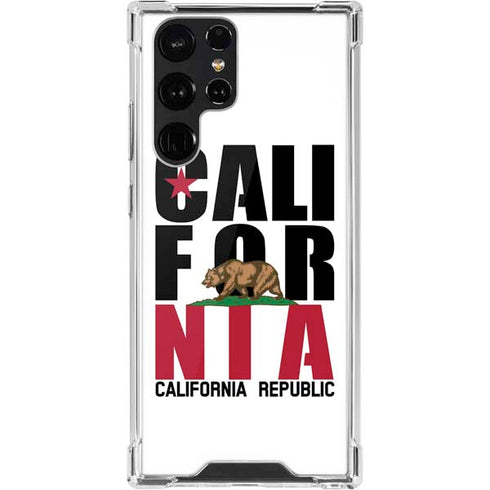 California White Block Galaxy S22 Ultra Clear Case