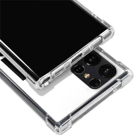 California White Block Galaxy S22 Ultra Clear Case