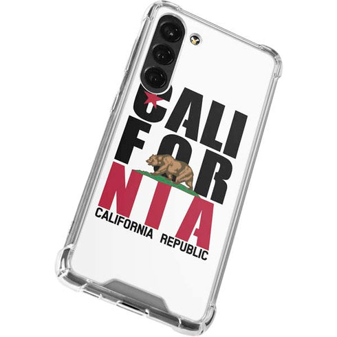 California White Block Galaxy S23 Plus Clear Case