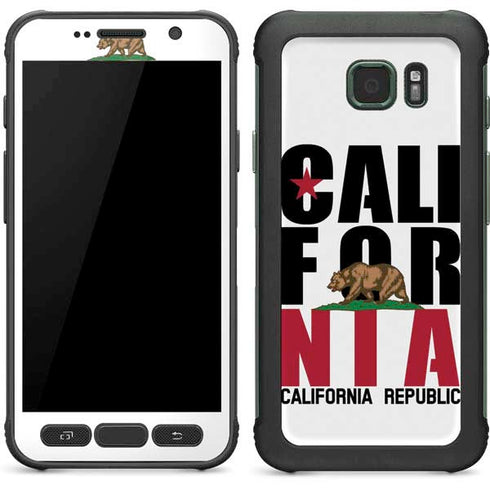 California White Block Galaxy S7 Active Skin