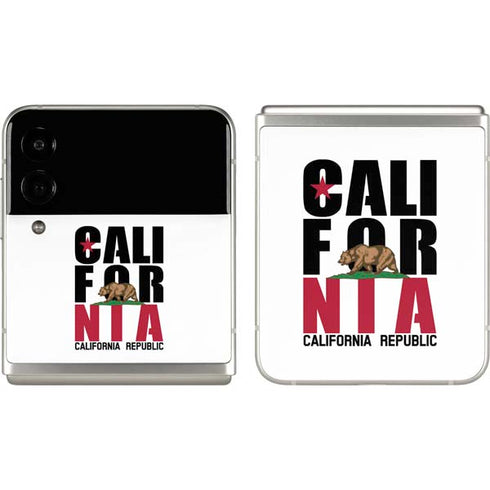 California White Block Galaxy Z Flip3 5G Skin
