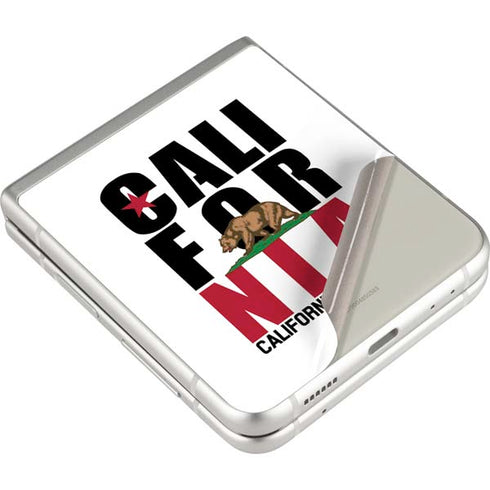 California White Block Galaxy Z Flip3 5G Skin