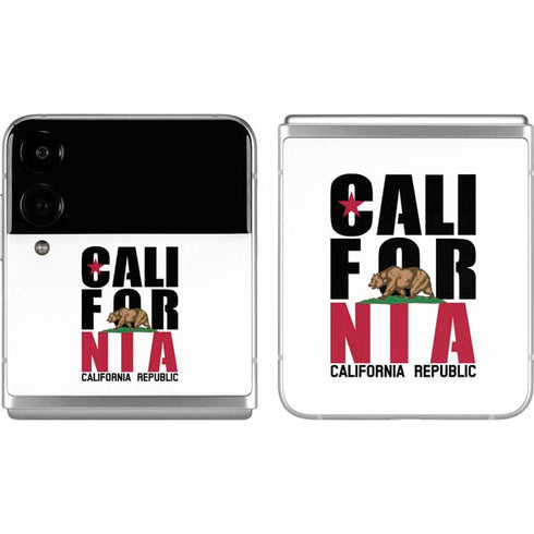 California White Block Galaxy Z Flip4 5G Skin
