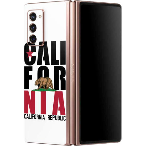 California White Block Galaxy Z Fold2 5G Skin