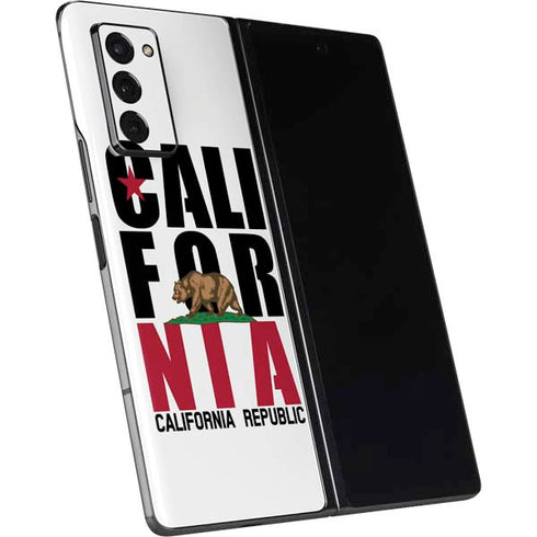 California White Block Galaxy Z Fold2 5G Skin