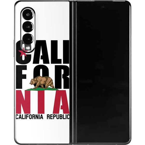 California White Block Galaxy Z Fold3 5G Skin