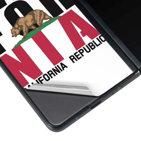 California White Block Galaxy Z Fold3 5G Skin