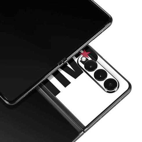 California White Block Galaxy Z Fold3 5G Skin