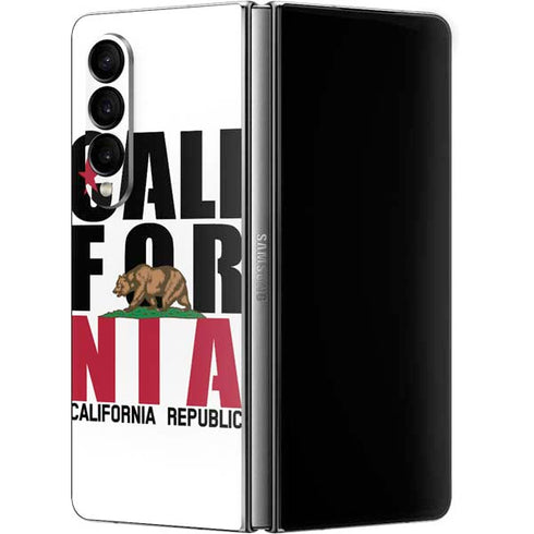 California White Block Galaxy Z Fold4 5G Skin