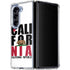 California White Block Galaxy Z Fold5 5G Clear Case
