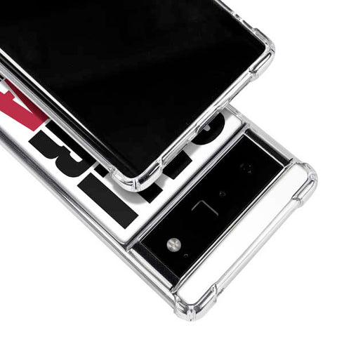 California White Block Google Pixel 6 Clear Case