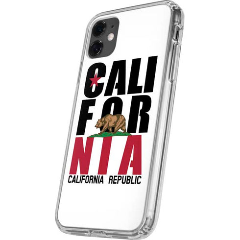 California White Block iPhone 11 Clear Case