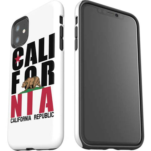 California White Block iPhone 11 Impact Case