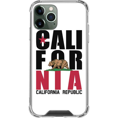 California White Block iPhone 11 Pro Max Clear Case